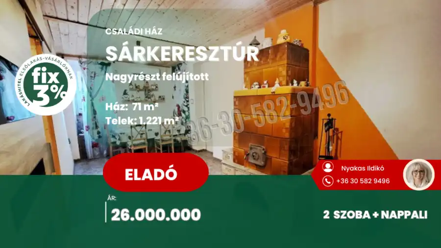 eladó családi ház, Sárkeresztúr
