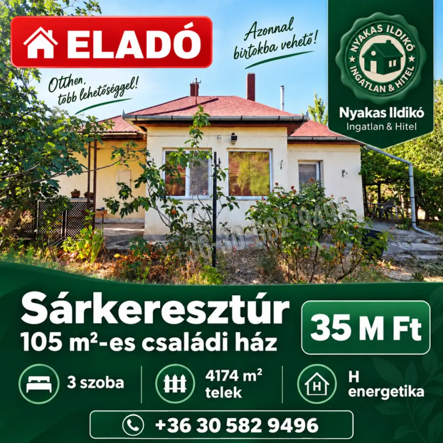eladó családi ház, Sárkeresztúr