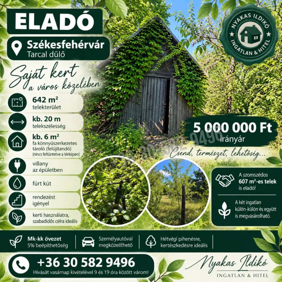 eladó  Gyep, Székesfehérvár