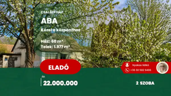 Eladó ingatlan, Aba 2 szoba 60 m² 22 M Ft