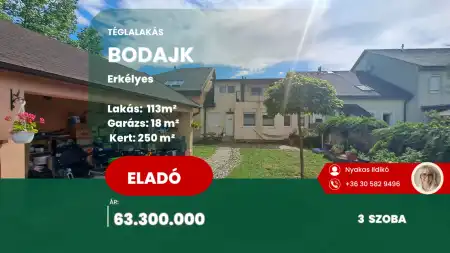 eladó ingatlan, Bodajk
