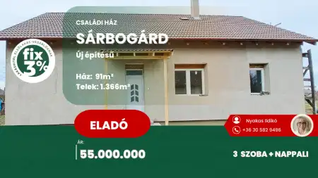 Eladó ingatlan, Sárbogárd 3 szoba 91 m² 55 M Ft