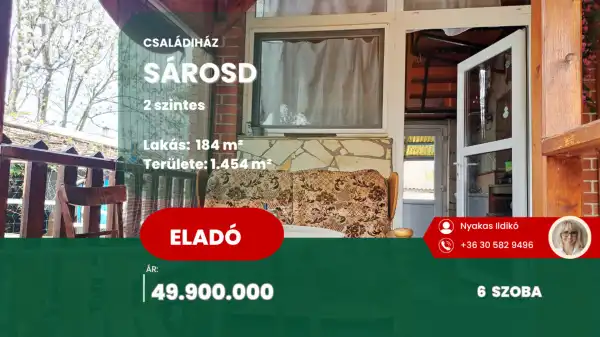 Eladó ingatlan, Sárosd 5 szoba 174 m² 49.9 M Ft