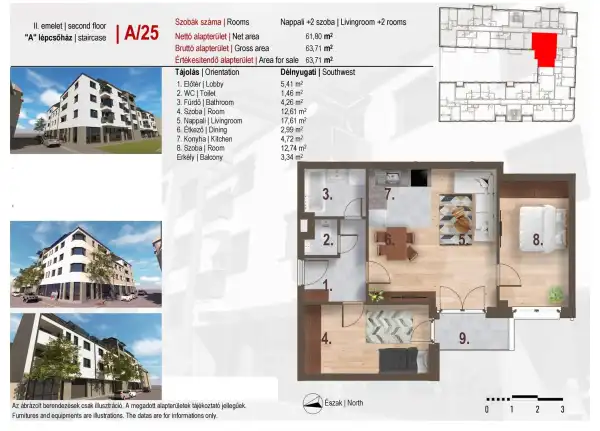 Eladó lakás, Budapest, IV. kerület 1+2 szoba 63 m² 73.8 M Ft