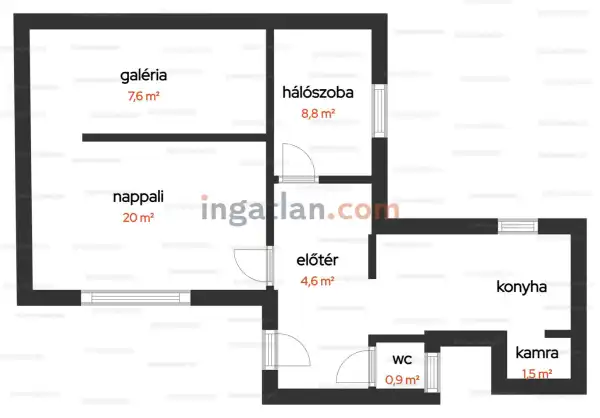 Eladó lakás, Budapest, VII. kerület 2 szoba 44 m² 49.9 M Ft