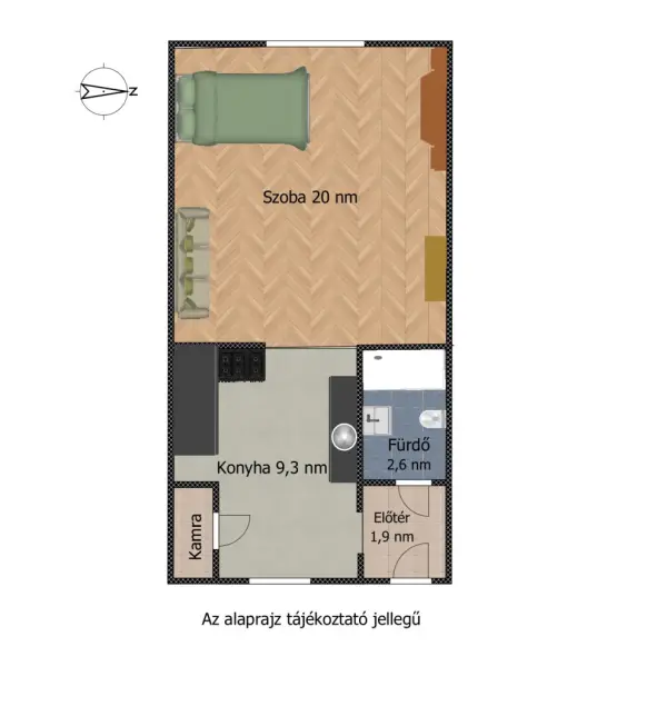 Eladó lakás, Budapest, XI. kerület 1 szoba 34 m² 67.9 M Ft