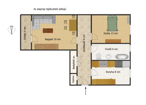 Eladó lakás, Budapest, XXI. kerület 2 szoba 55 m² 58.9 M Ft