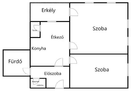Eladó lakás, Keszthely 2 szoba 56 m² 44.9 M Ft