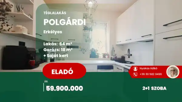 Eladó lakás, Polgárdi 2+1 szoba 64 m² 59.9 M Ft