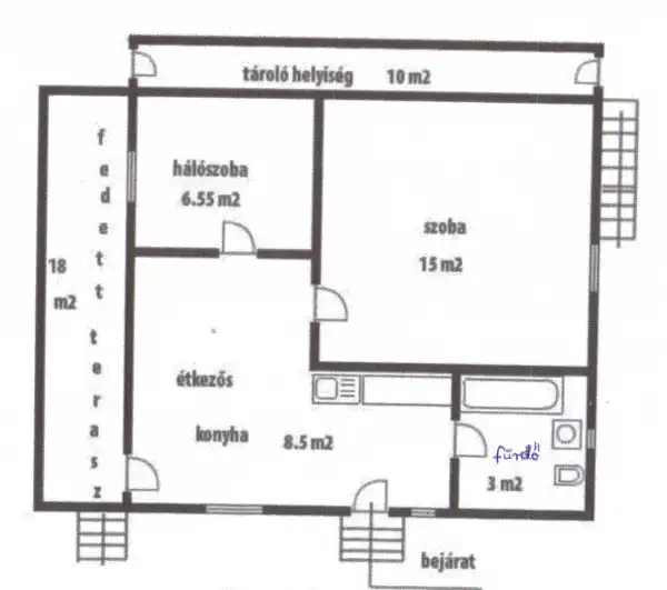 Eladó nyaraló, Nagymaros 1+1 szoba 36 m² 27.99 M Ft