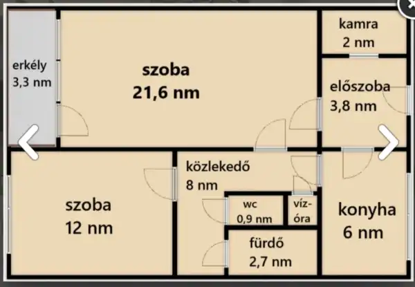 Eladó panel lakás, Dunaújváros 2 szoba 59 m² 33 M Ft
