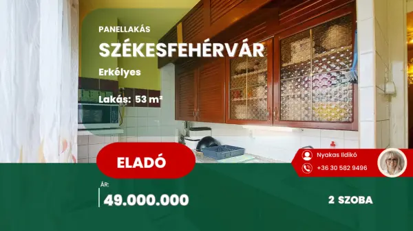 Eladó panel lakás, Székesfehérvár 2 szoba 53 m² 49 M Ft