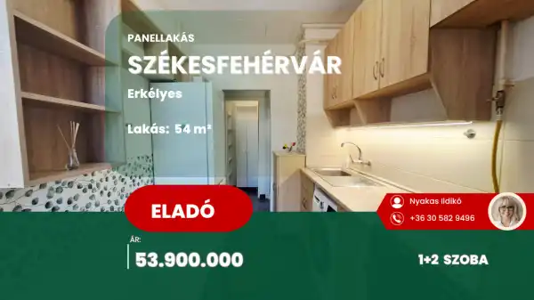 Eladó panel lakás, Székesfehérvár 1+2 szoba 54 m² 53.9 M Ft