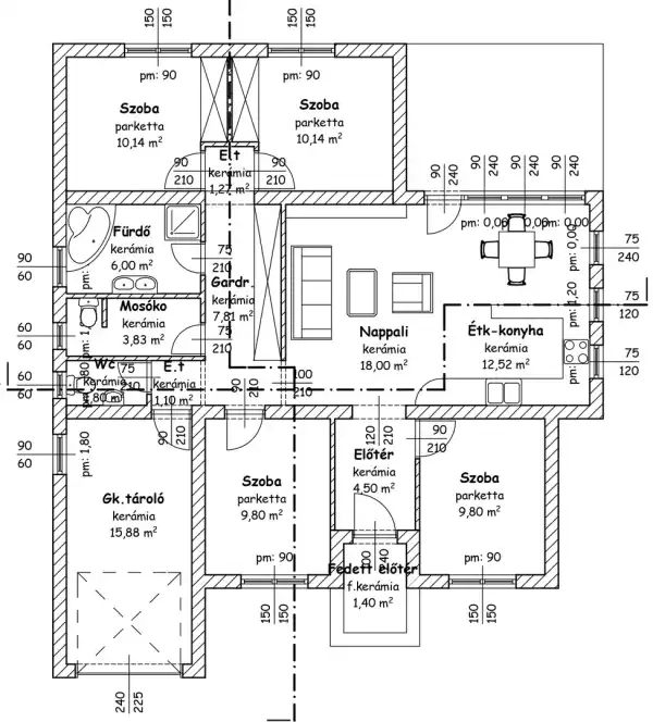Eladó új építésű ingatlan, Nyírtura 5 szoba 96 m² 58.5 M Ft