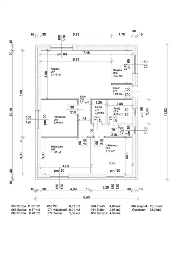 Eladó új építésű ingatlan, Pécs 4 szoba 72 m² 79.9 M Ft