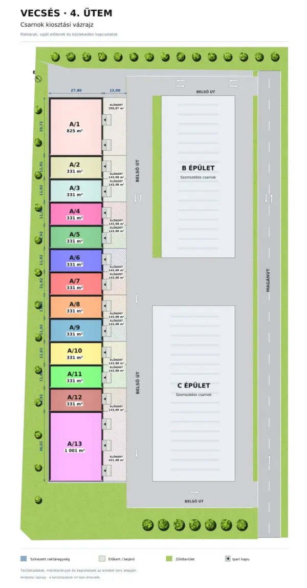 Eladó új építésű ipari ingatlan, Vecsés 331 m² 156.71 M Ft + Áfa