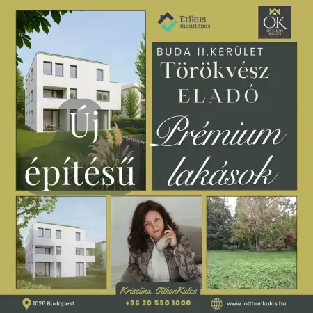eladó új építésű lakás, Budapest, II. kerület
