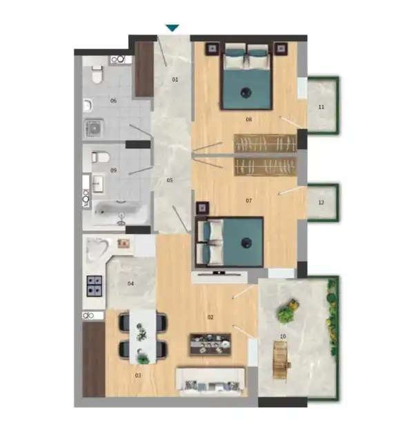Eladó új építésű lakás, Budapest, X. kerület 3 szoba 61 m² 77.8 M Ft