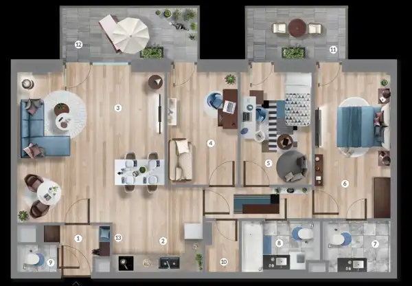 Eladó új építésű lakás, Budapest, XIII. kerület 4 szoba 90 m² 150.49 M Ft