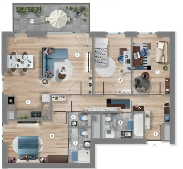 Eladó új építésű lakás, Budapest, XIII. kerület 4 szoba 86 m² 151.49 M Ft