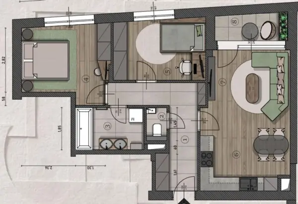 Eladó új építésű lakás, Budapest, XIII. kerület 3 szoba 63 m² 82.25 M Ft