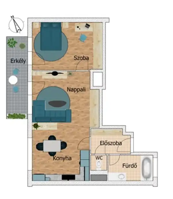 Eladó új építésű lakás, Budapest, XIII. kerület 2 szoba 56 m² 83.56 M Ft