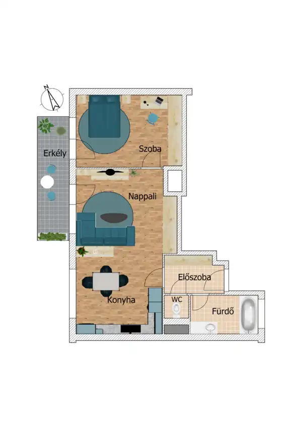 Eladó új építésű lakás, Budapest, XIII. kerület 2 szoba 56 m² 87.13 M Ft