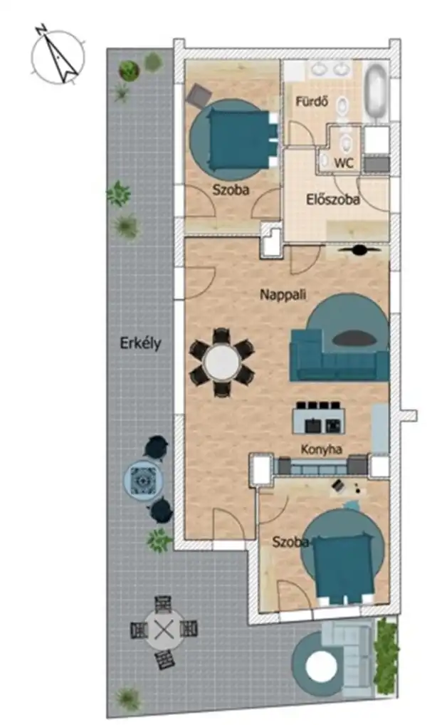 Eladó új építésű lakás, Budapest, XIII. kerület 3 szoba 80 m² 149.52 M Ft