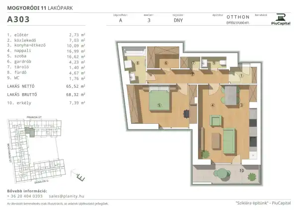 Eladó új építésű lakás, Budapest, XIV. kerület 2 szoba 66 m² 110.56 M Ft