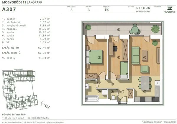 Eladó új építésű lakás, Budapest, XIV. kerület 3 szoba 60 m² 99.99 M Ft