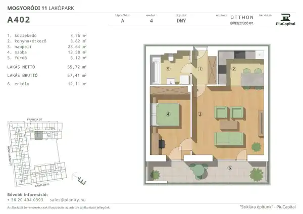 Eladó új építésű lakás, Budapest, XIV. kerület 2 szoba 56 m² 100.79 M Ft