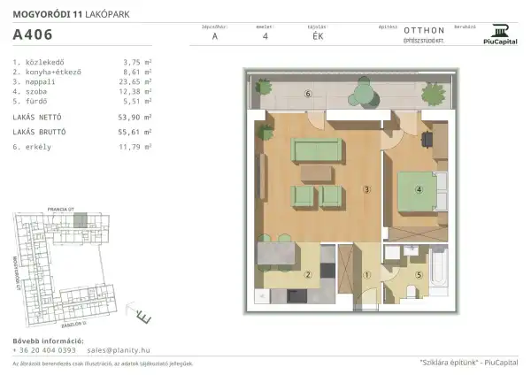 Eladó új építésű lakás, Budapest, XIV. kerület 2 szoba 54 m² 89.63 M Ft