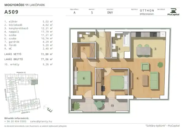 Eladó új építésű lakás, Budapest, XIV. kerület 3 szoba 73 m² 130.5 M Ft