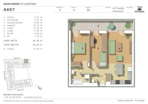 Eladó új építésű lakás, Budapest, XIV. kerület 3 szoba 60 m² 99.96 M Ft
