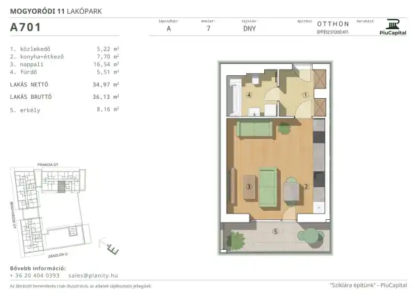 Eladó új építésű lakás, Budapest, XIV. kerület 1 szoba 35 m² 79.37 M Ft