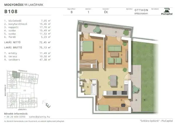 Eladó új építésű lakás, Budapest, XIV. kerület 3 szoba 72 m² 123.41 M Ft