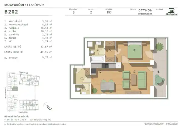 Eladó új építésű lakás, Budapest, XIV. kerület 2 szoba 48 m² 78.79 M Ft