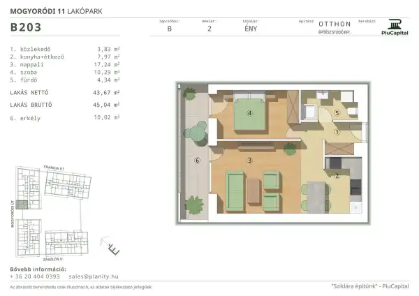 Eladó új építésű lakás, Budapest, XIV. kerület 2 szoba 44 m² 87.29 M Ft