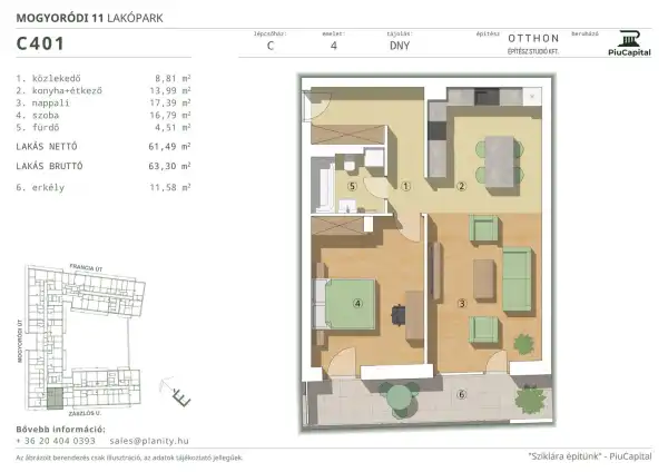 Eladó új építésű lakás, Budapest, XIV. kerület 2 szoba 61 m² 99.95 M Ft