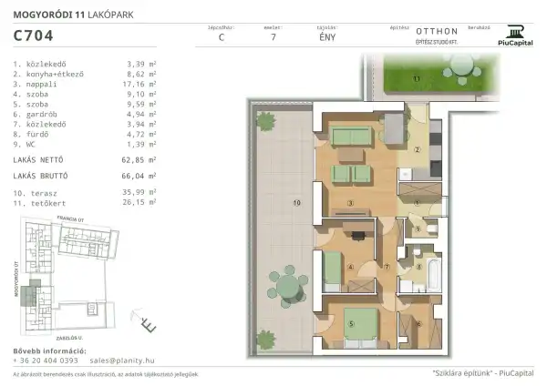 Eladó új építésű lakás, Budapest, XIV. kerület 3 szoba 63 m² 136.91 M Ft