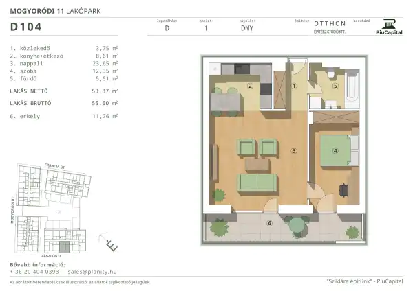 Eladó új építésű lakás, Budapest, XIV. kerület 2 szoba 54 m² 89.56 M Ft