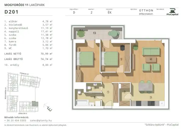 Eladó új építésű lakás, Budapest, XIV. kerület 3 szoba 71 m² 118.14 M Ft