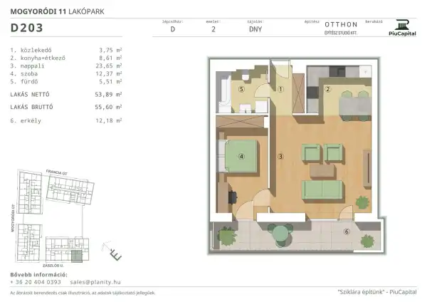 Eladó új építésű lakás, Budapest, XIV. kerület 2 szoba 54 m² 89.91 M Ft