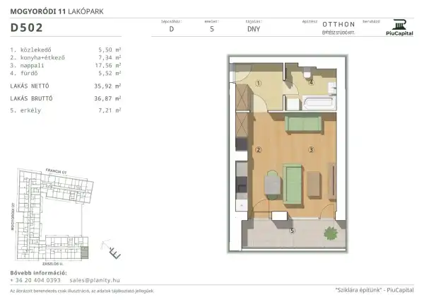 Eladó új építésű lakás, Budapest, XIV. kerület 1 szoba 36 m² 75.7 M Ft