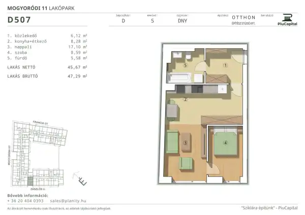 Eladó új építésű lakás, Budapest, XIV. kerület 2 szoba 46 m² 87.49 M Ft