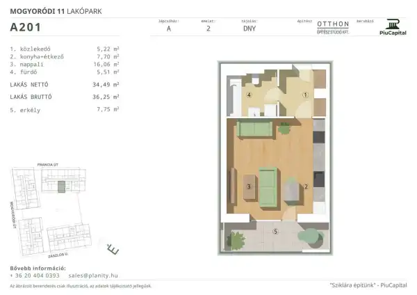 Eladó új építésű lakás, Budapest, XIV. kerület 1 szoba 35 m² 70.16 M Ft