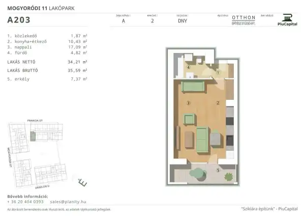 Eladó új építésű lakás, Budapest, XIV. kerület 1 szoba 35 m² 68.96 M Ft
