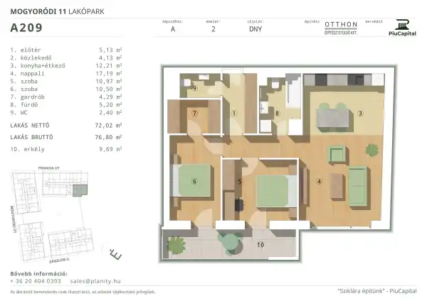 Eladó új építésű lakás, Budapest, XIV. kerület 3 szoba 73 m² 122.59 M Ft