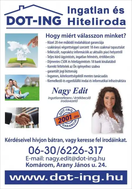 eladó új építésű lakás, Komárom