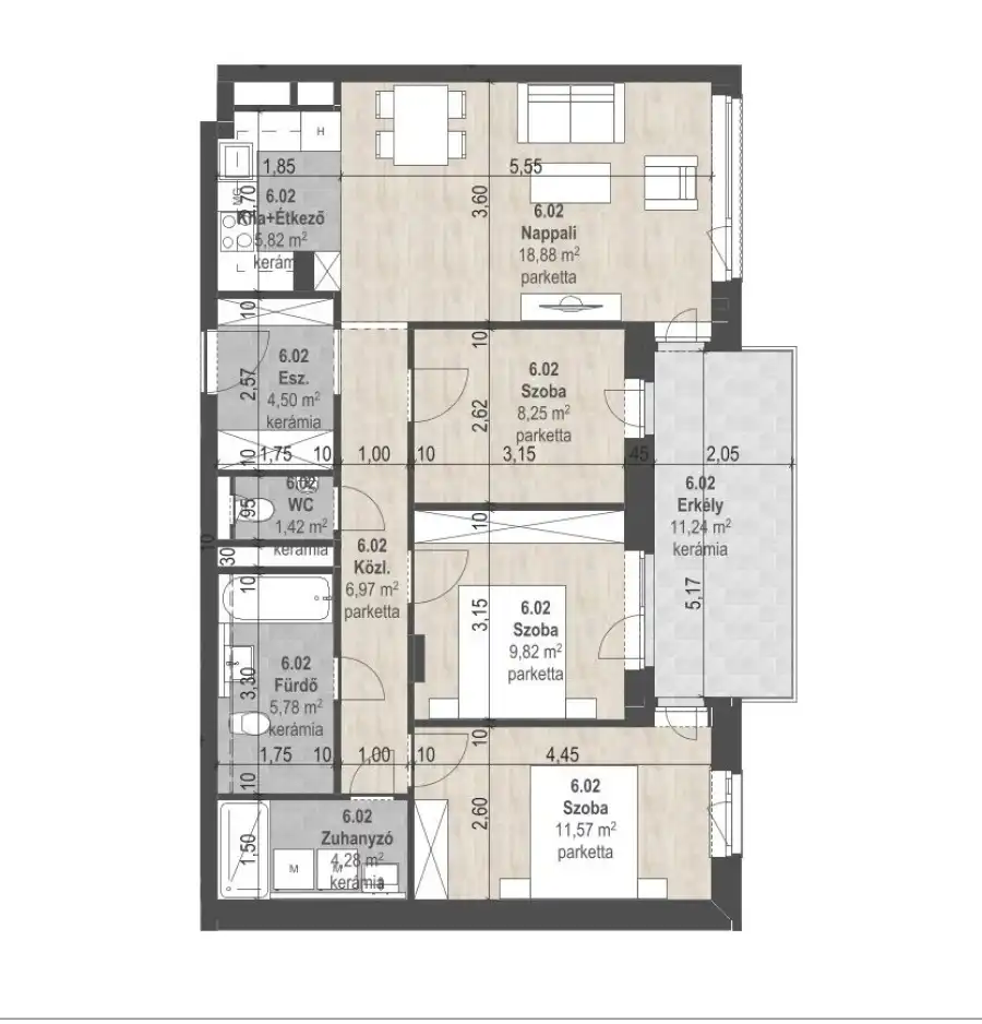 eladó új építésű téglalakás, Budapest, XIII. kerület